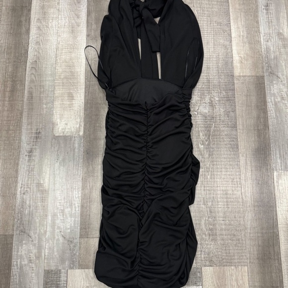 Zara ruched cris-cross front plunging mini/ bodycon dress ❤️ - Picture 7 of 10